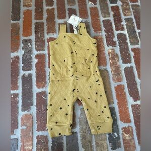 Kate Quinn Mustard Starry Kids Overalls